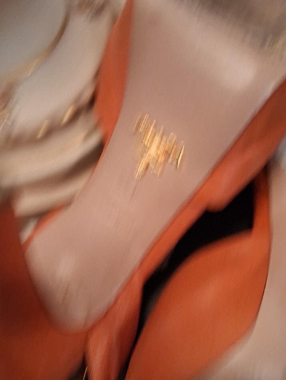 Prada Orange Knotted Slingback High Heels - Picture 7 of 8